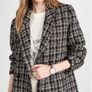 Anine Bing Madeline tweed blazer, size XS (like a S)